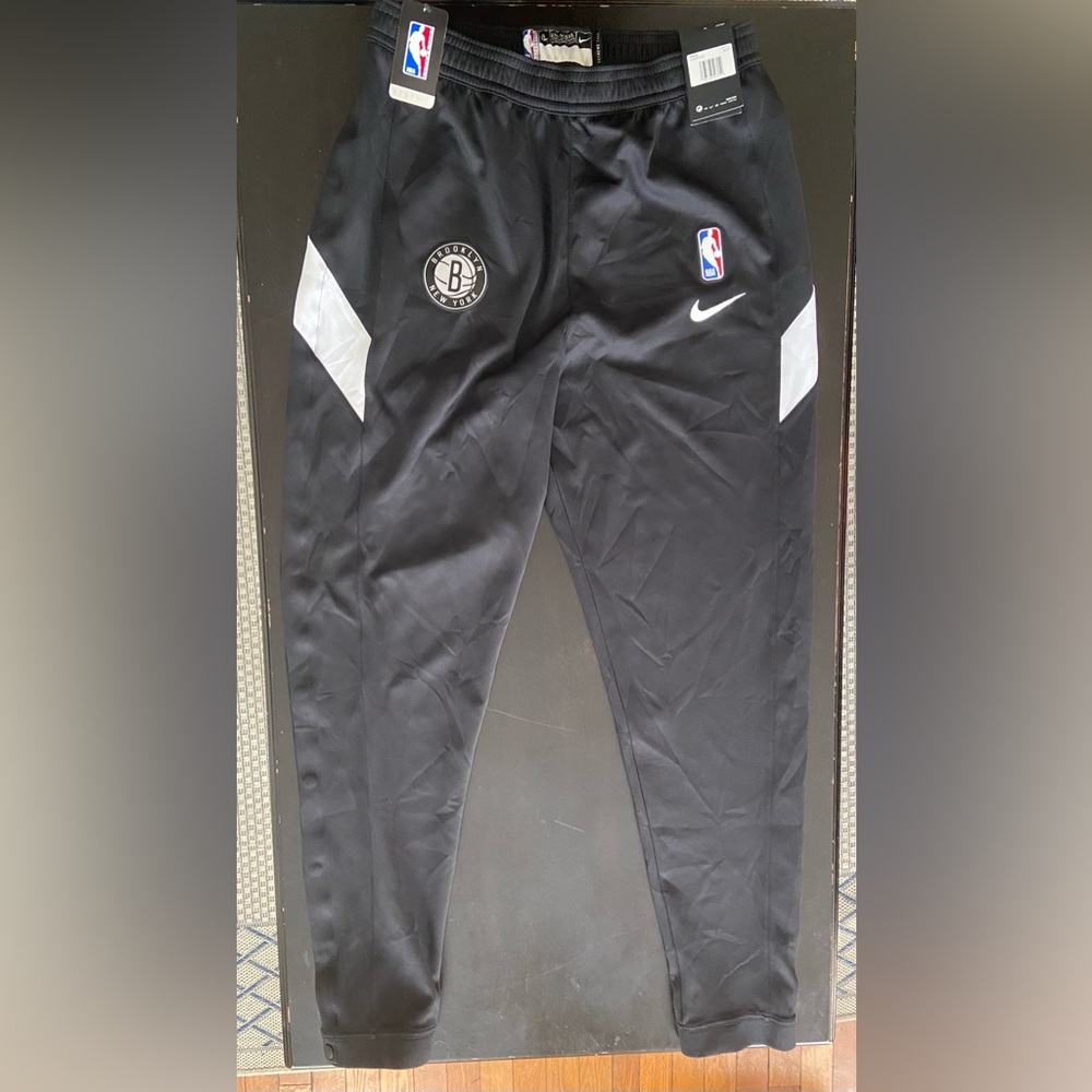 Nike Brooklyn Nets NBA Tear Away Warmup Pants Black/White Men's Size XLTT